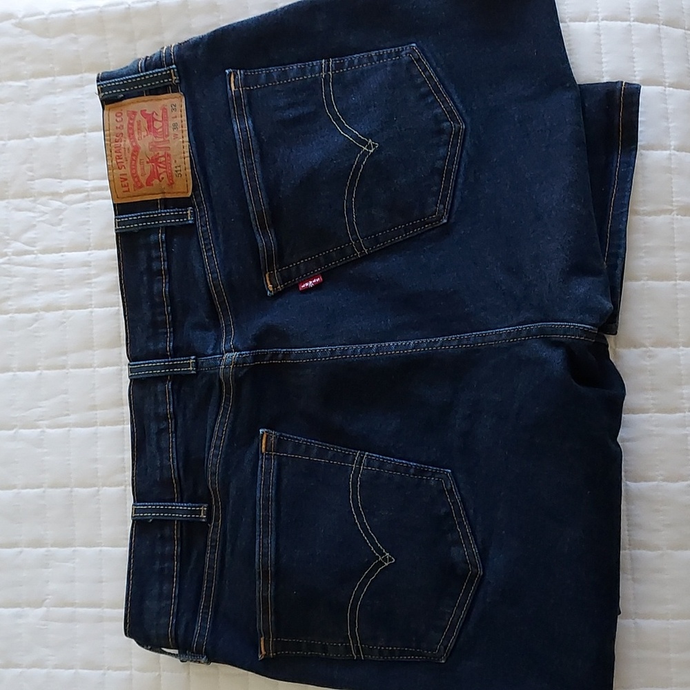 NWOT Levi's Mens 511 Red Tab Indigo Straight Denim Stretch Jeans Size 38W X 32L - Picture 13 of 17